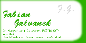 fabian galvanek business card